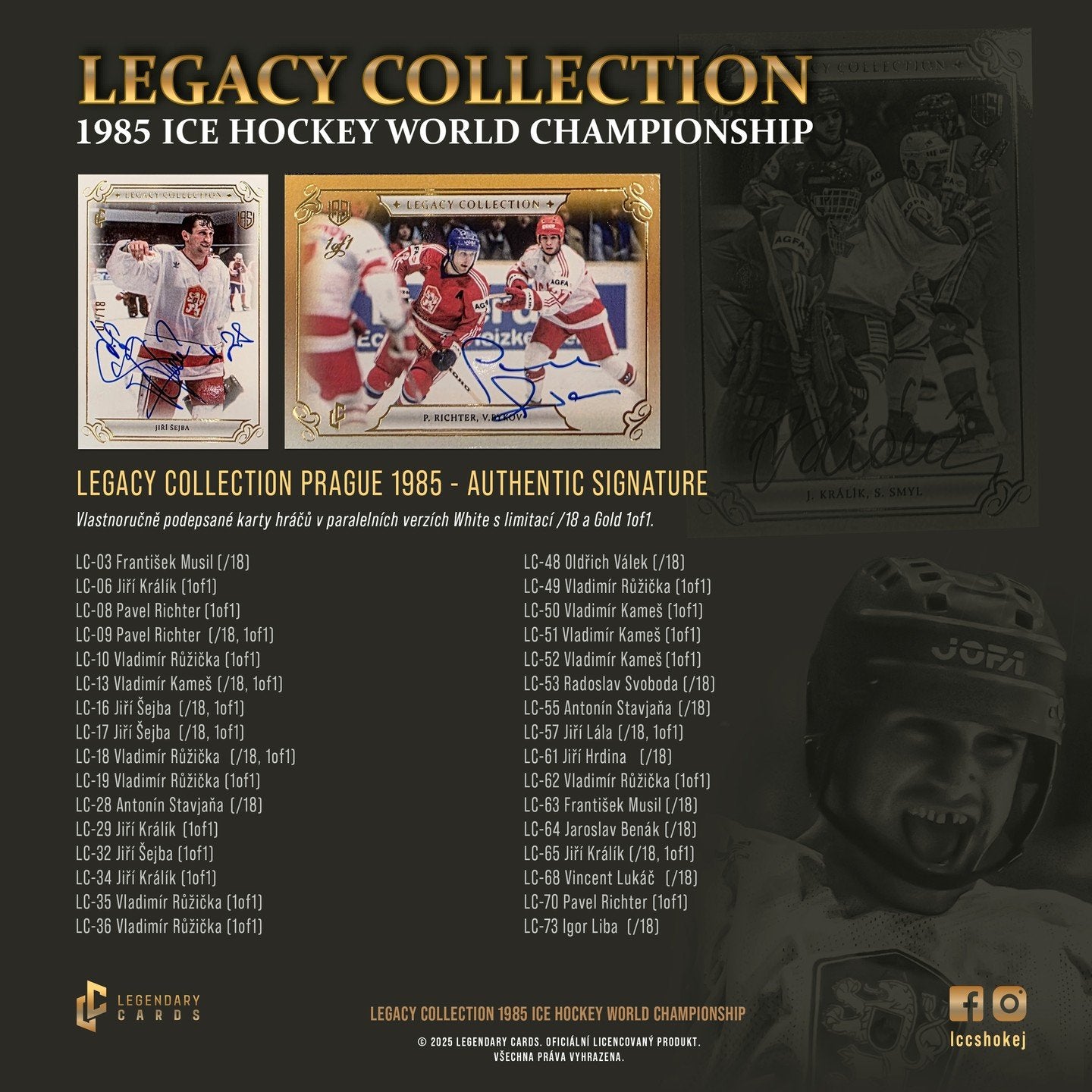 Legacy Collection Hockey Hobby Box 2025 Legendary Cards