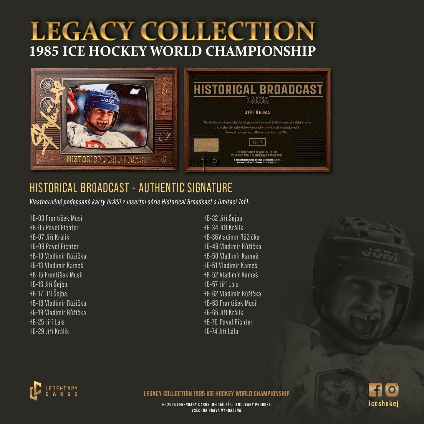 Legacy Collection Hockey Hobby Box 2025 Legendary Cards