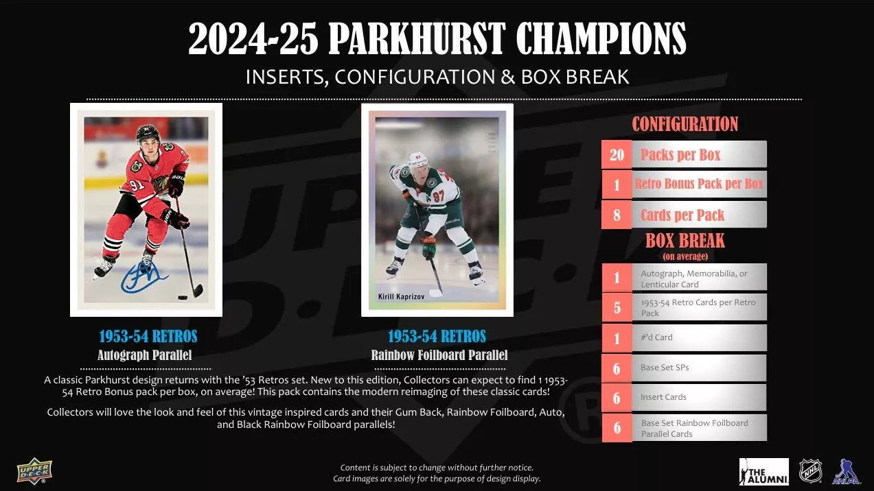 Parkhurst Champions Hockey Hobby Balíček 2024-25
