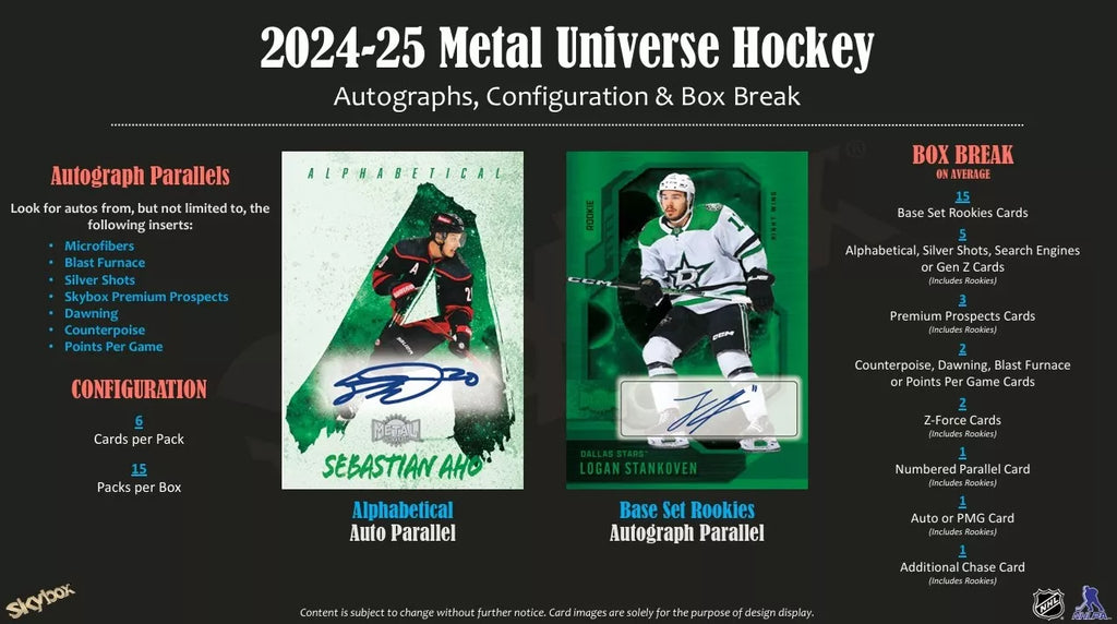 Skybox Metal Universe Hockey Hobby Box 2024-25