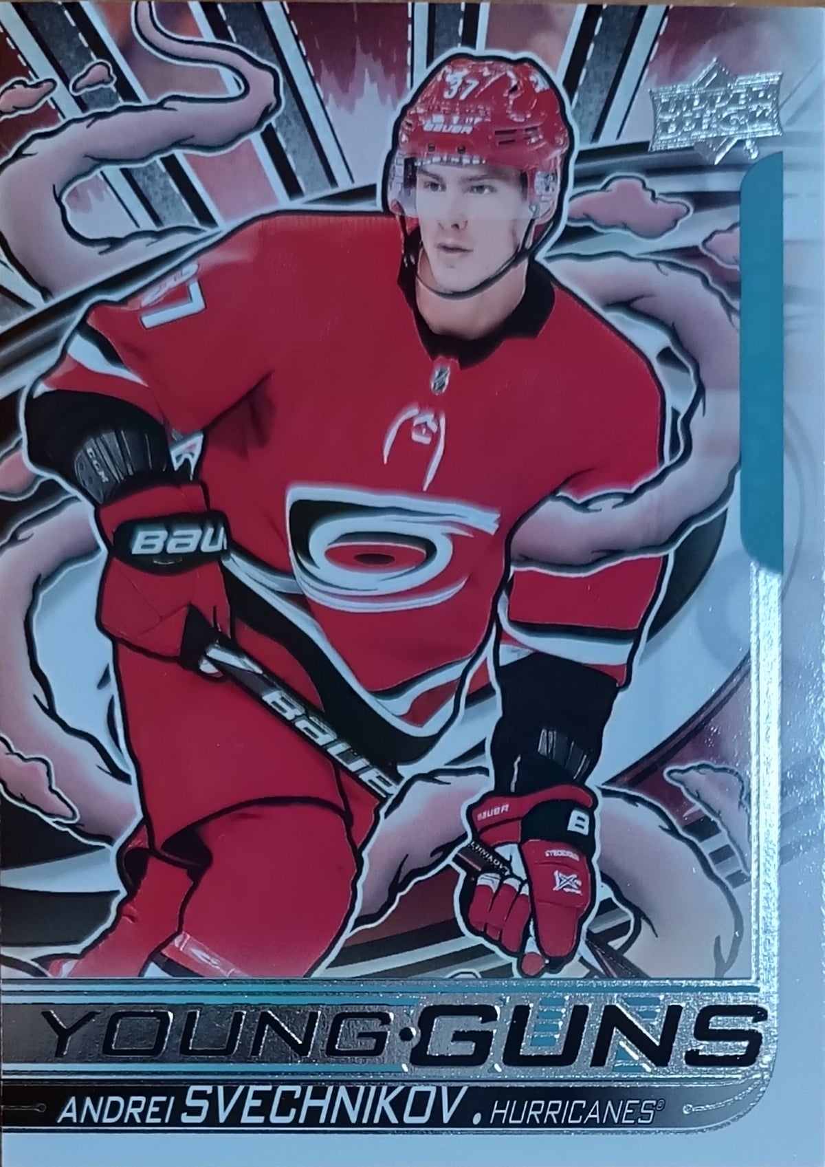 Insertní karta Andrei Svechnikov 24-25 Series 2 Young Guns Upper Deck