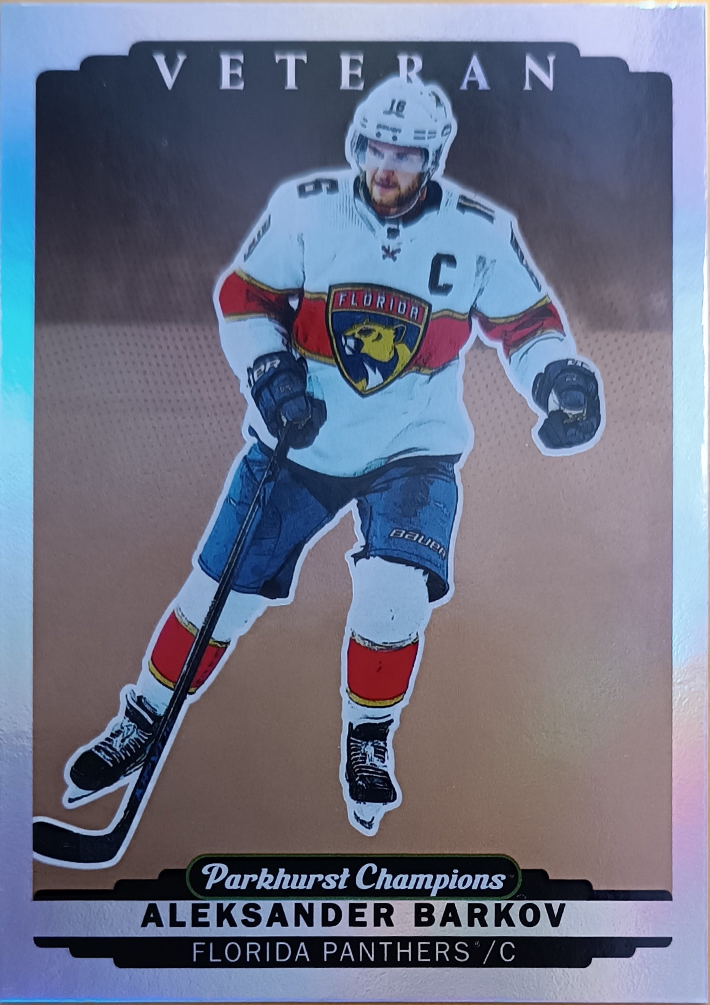 Paralelní karta Aleksander Barkov 22-23 Parkhurst Champions Veteran Silver Upper Deck