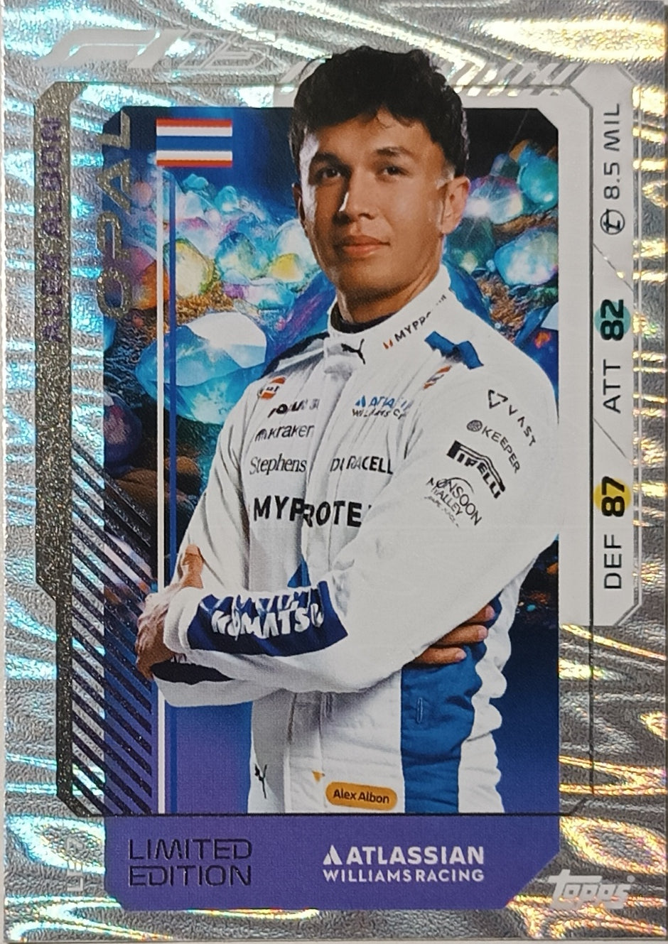 Limited Edition Opal Alex Albon 2025 Topps Turbo Attax