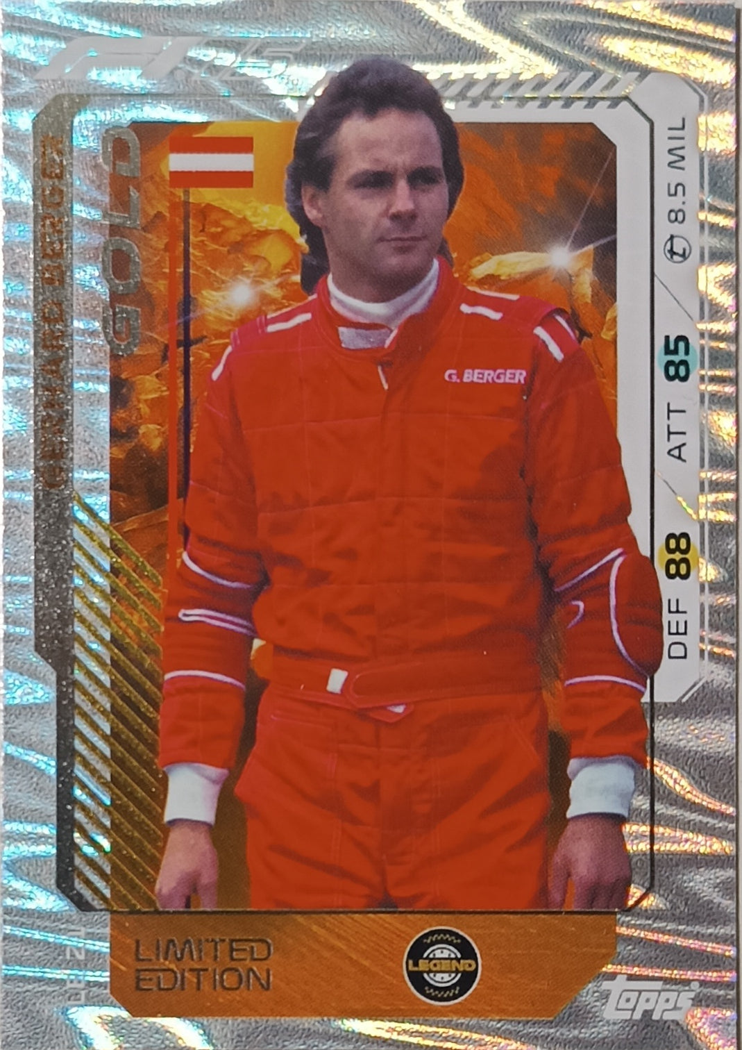 Limited Edition Gold Gerhard Berger 2025 Topps Turbo Attax