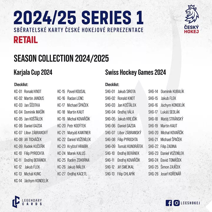 Český Hokej Series 1 Retail Hockey Balíček 2024-25