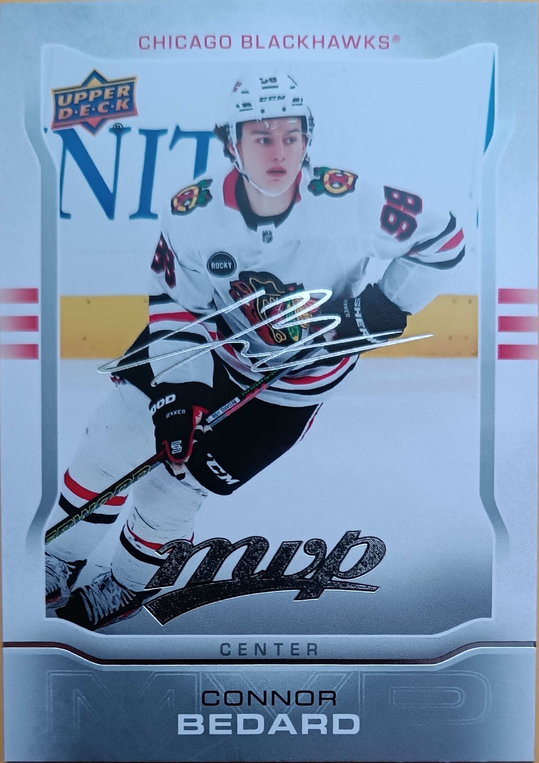 Insertní karta Connor Bedard 24-25 MVP 10th Anniversary Upper Deck