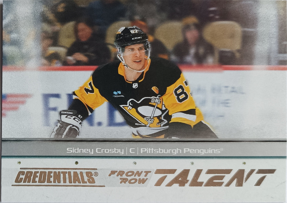 Insertní karta Sidney Crosby 24-25 Credentials Front Row Talent Upper Deck