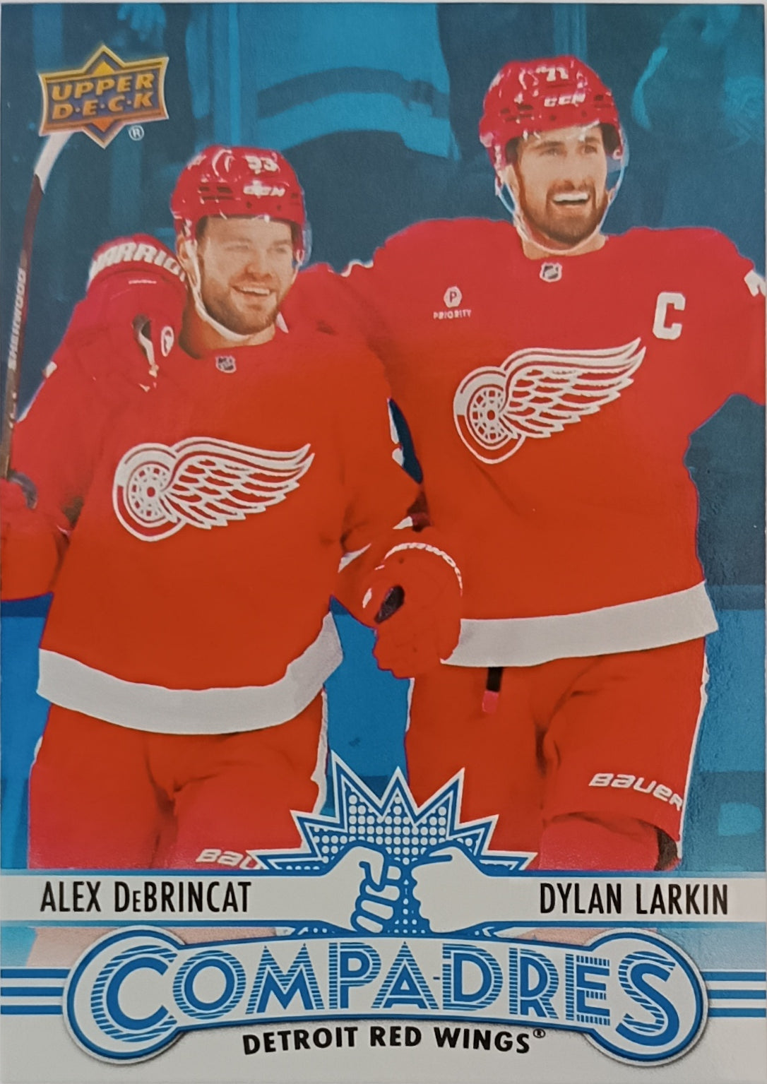 Insertní karta Alex DeBrincat, Dylan Larkin 25-26 Series 1 Compadres Upper Deck