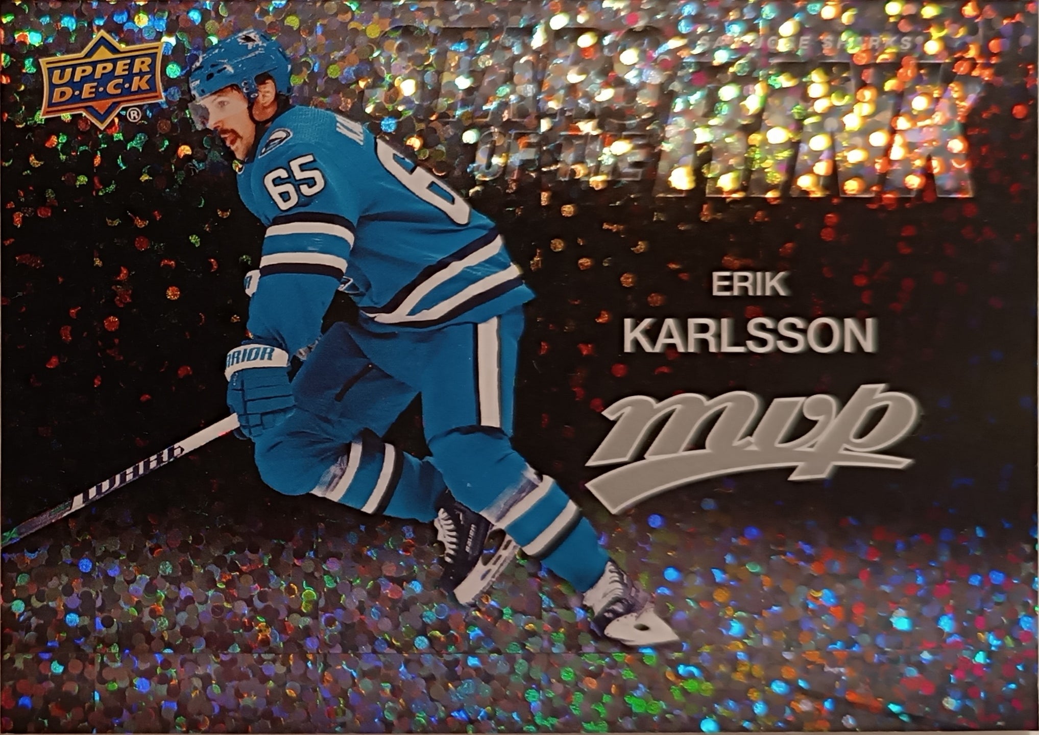 Insertní karta Erik Karlsson 23-24 MVP Stars of the Rink Upper Deck
