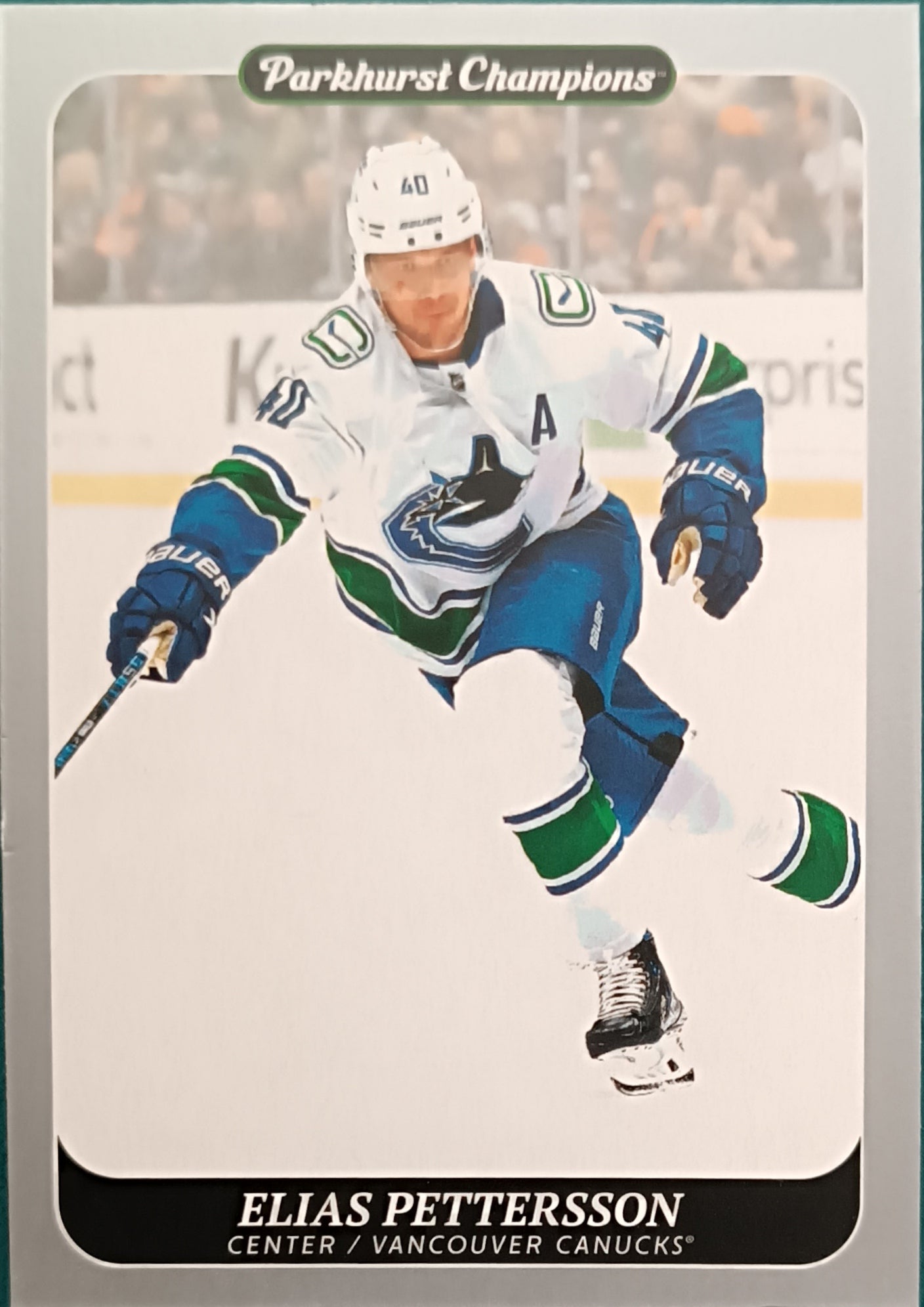 Paralelní karta Elias Pettersson 23-24 Parkhurst Champions Silver Upper Deck