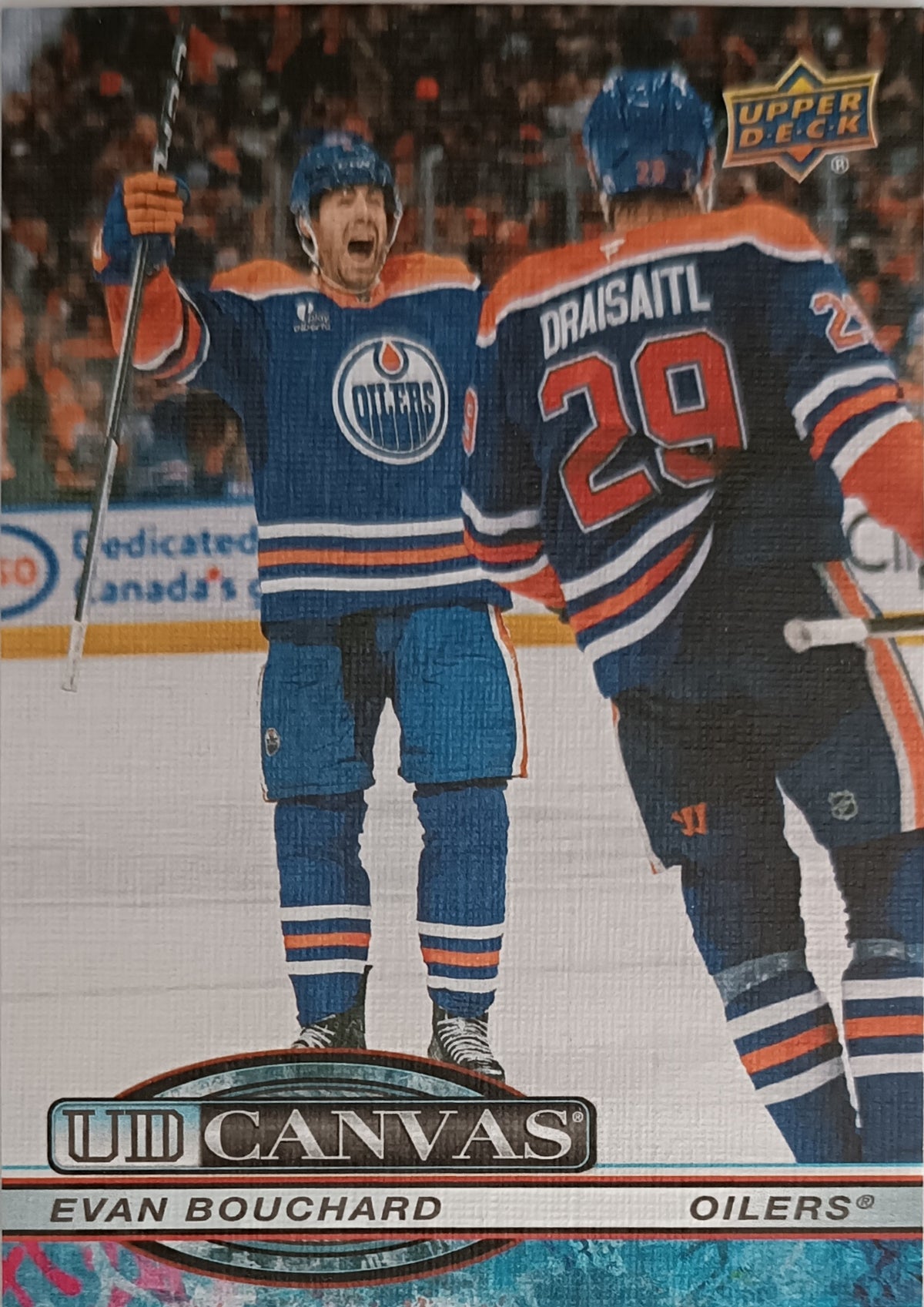 Insertní karta Evan Bouchard 25-26 Series 2 UD Canvas Upper Deck