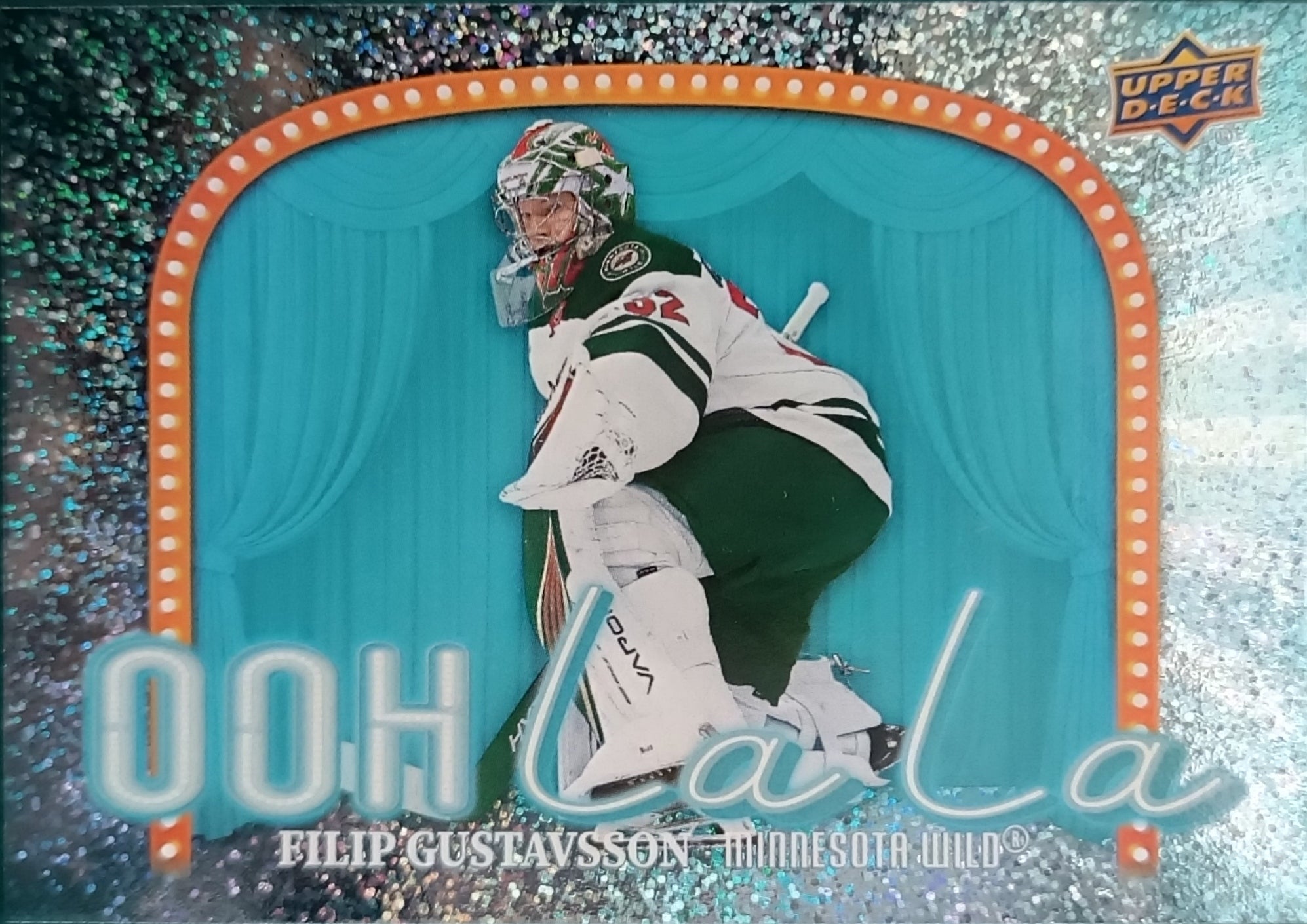 Paralelní karta Filip Gustavsson 24-25 Series 2 Ooh La La Speckled Parallel Upper Deck