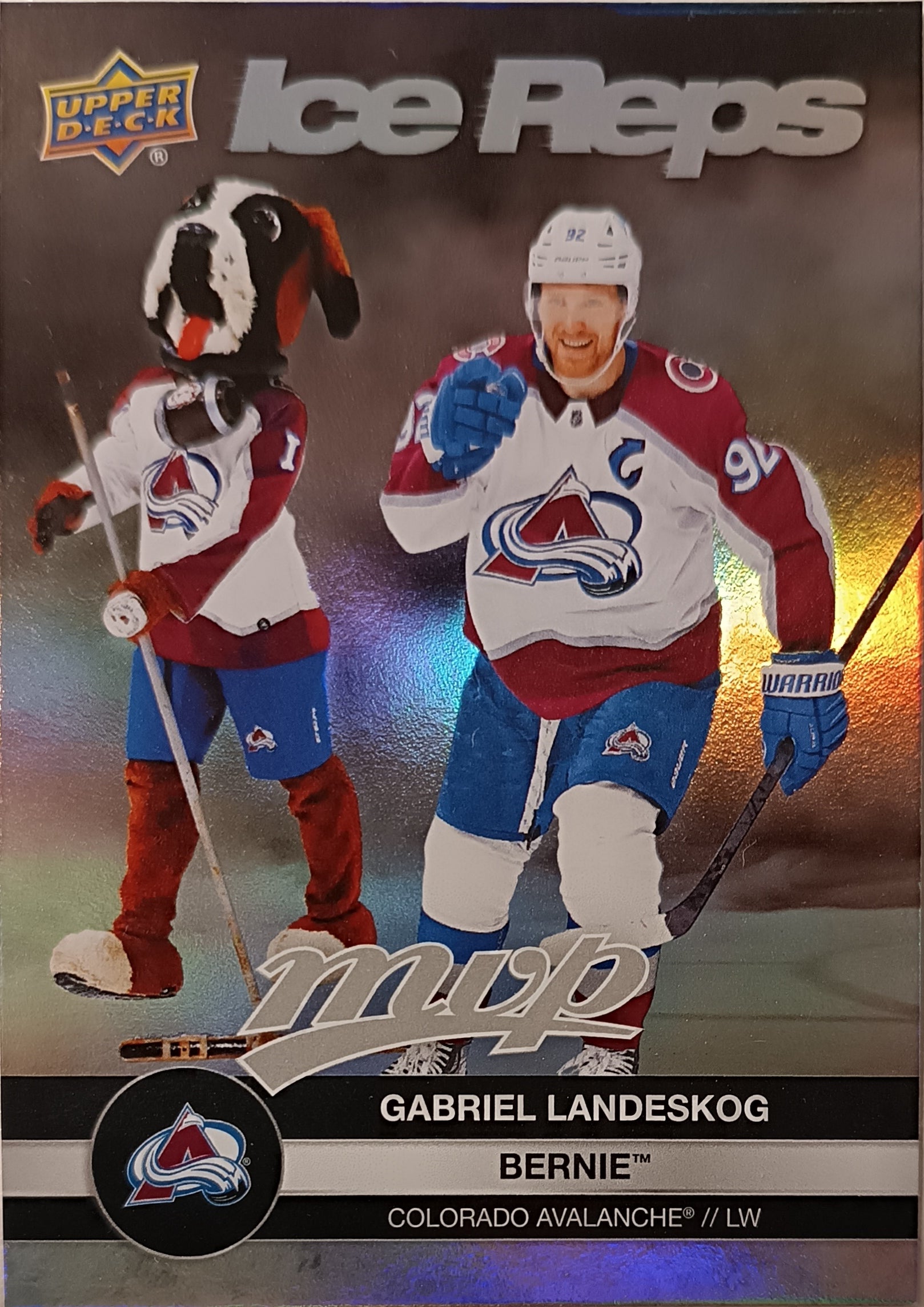 Insertní karta Gabriel Landeskog 23-24 MVP Ice Reps Bernie Upper Deck