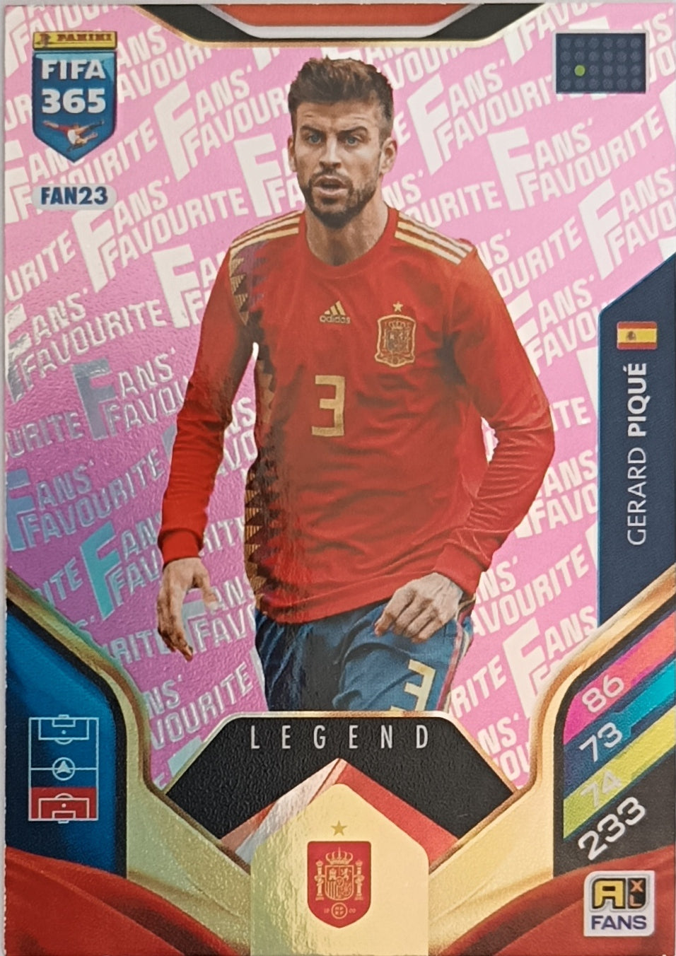 Gerard Piqué Fans´ Favourite Legend Pink  2026 Panini FIFA 365 Adrenalyn XL Fans