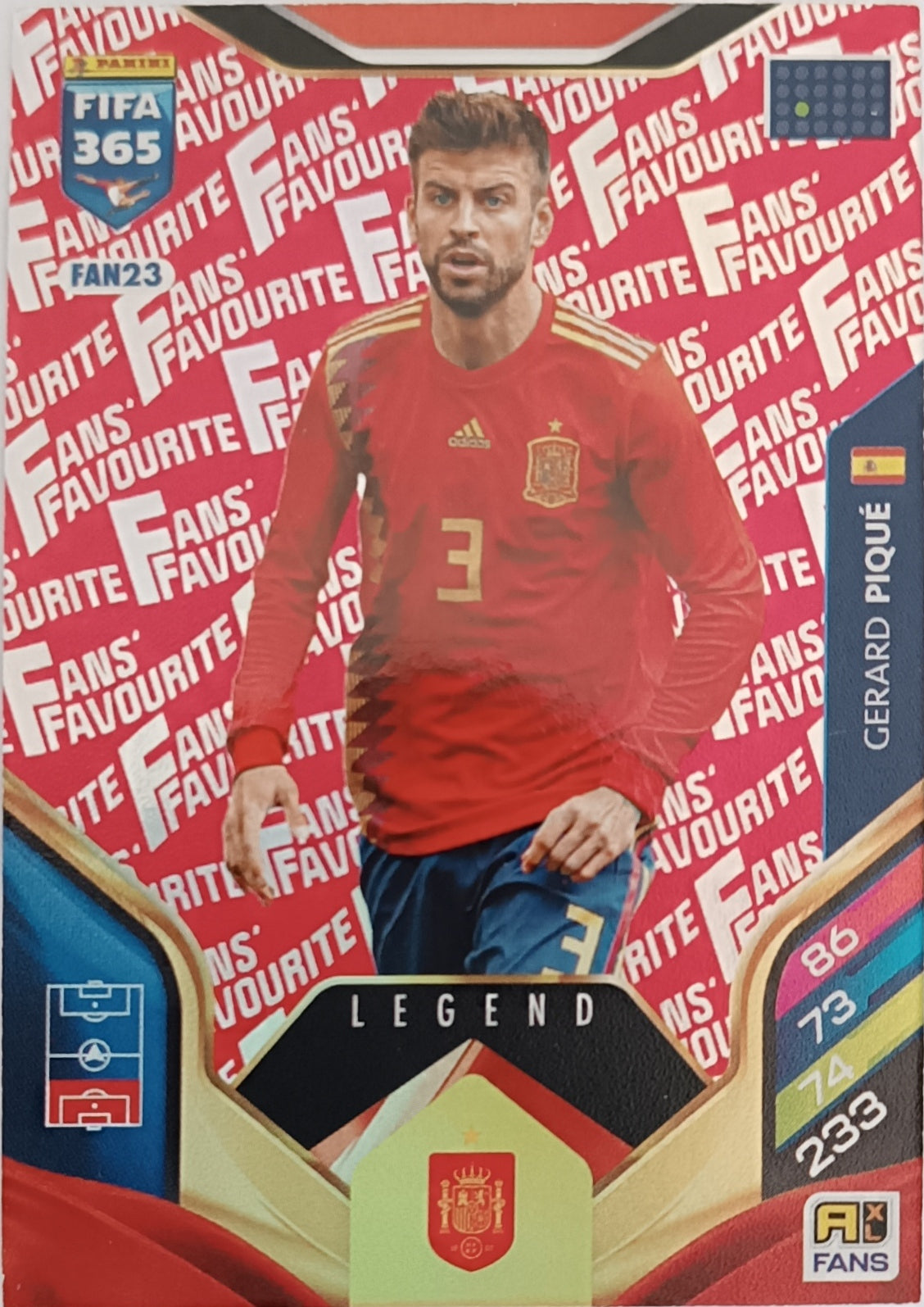 Gerard Piqué Fans´ Favourite Legend Red 2026 Panini FIFA 365 Adrenalyn XL Fans