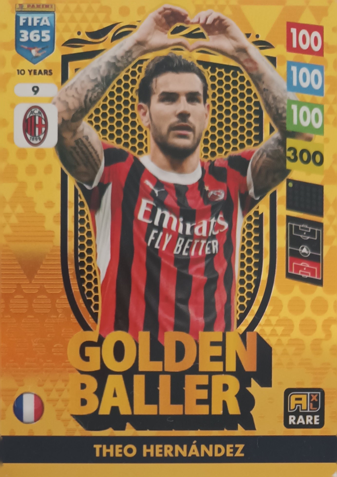 Golden BallerTheo Hernández 2025 Panini FIFA 365 Adrenalyn XL Rare
