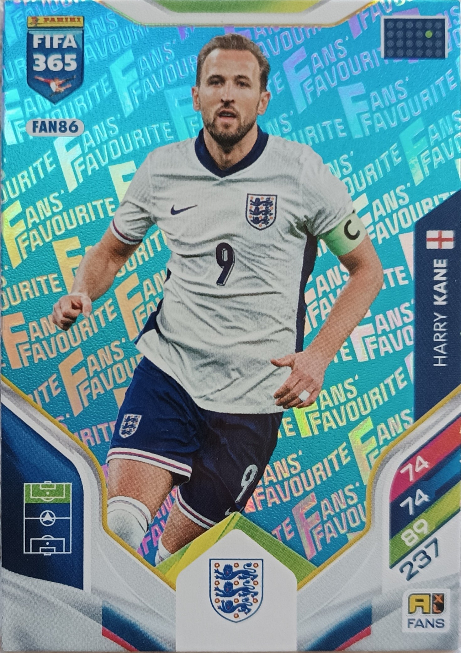 Fans´ Favourite Blue Harry Kane 2026 Panini FIFA 365 Adrenalyn XL Fans