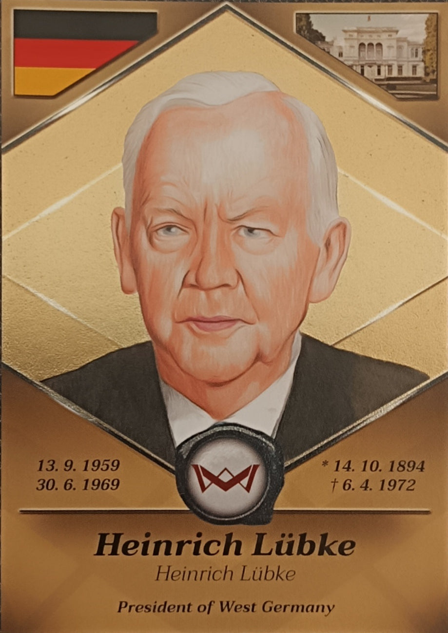 Heinrich Lübke President of West Germany World's Monarchs 2025 Série 1
