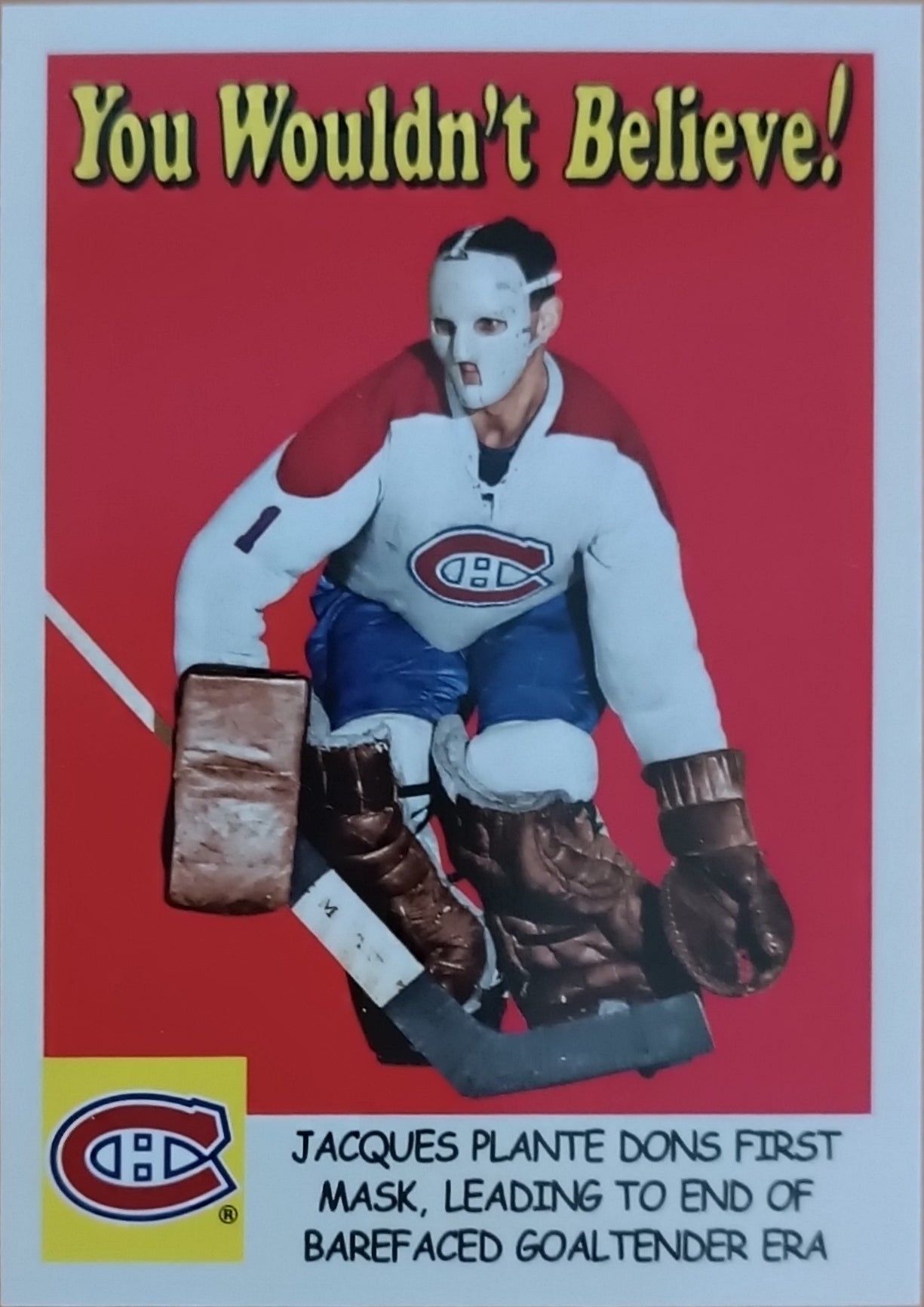 Insertní karta Jacques Plante 24-25 Parkhurst Champions You Wouldn´t Believe Upper Deck