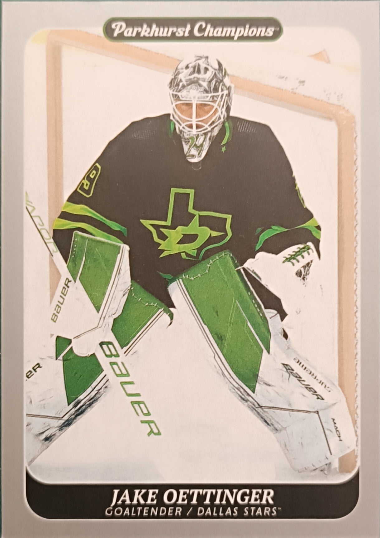 Paralelní karta Jake Oettinger 23-24 Parkhurst Champions Silver Upper Deck