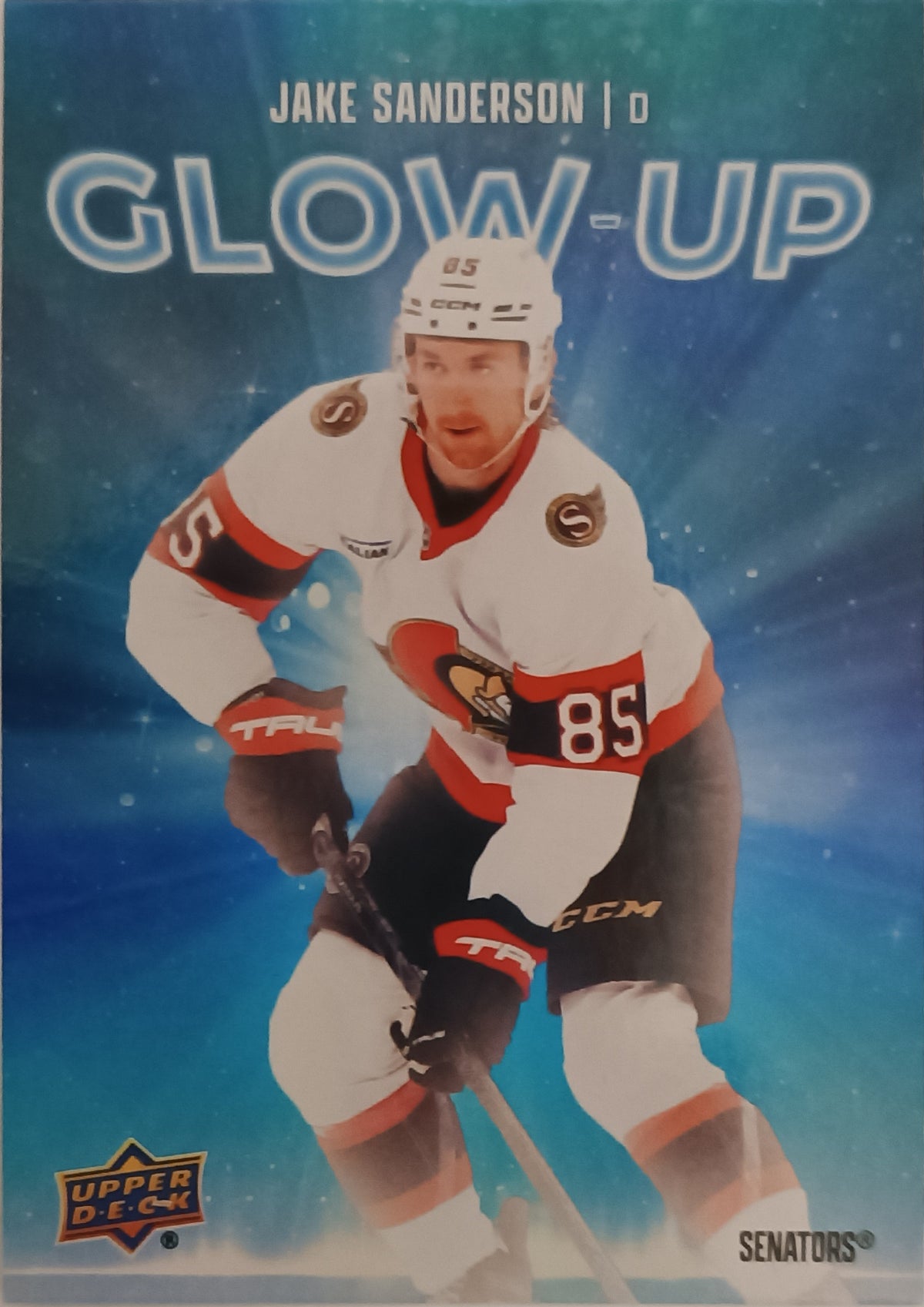 Insertní karta Jake Sanderson 25-26 Series 2 Glow-up Upper Deck