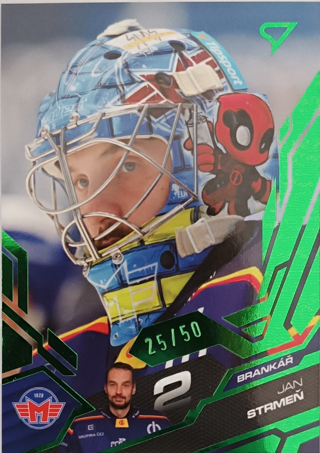 Limitovaná Paralelní karta Jan Strmeň 25-26 ELH Série 2 Emerald Green /50 SportZoo