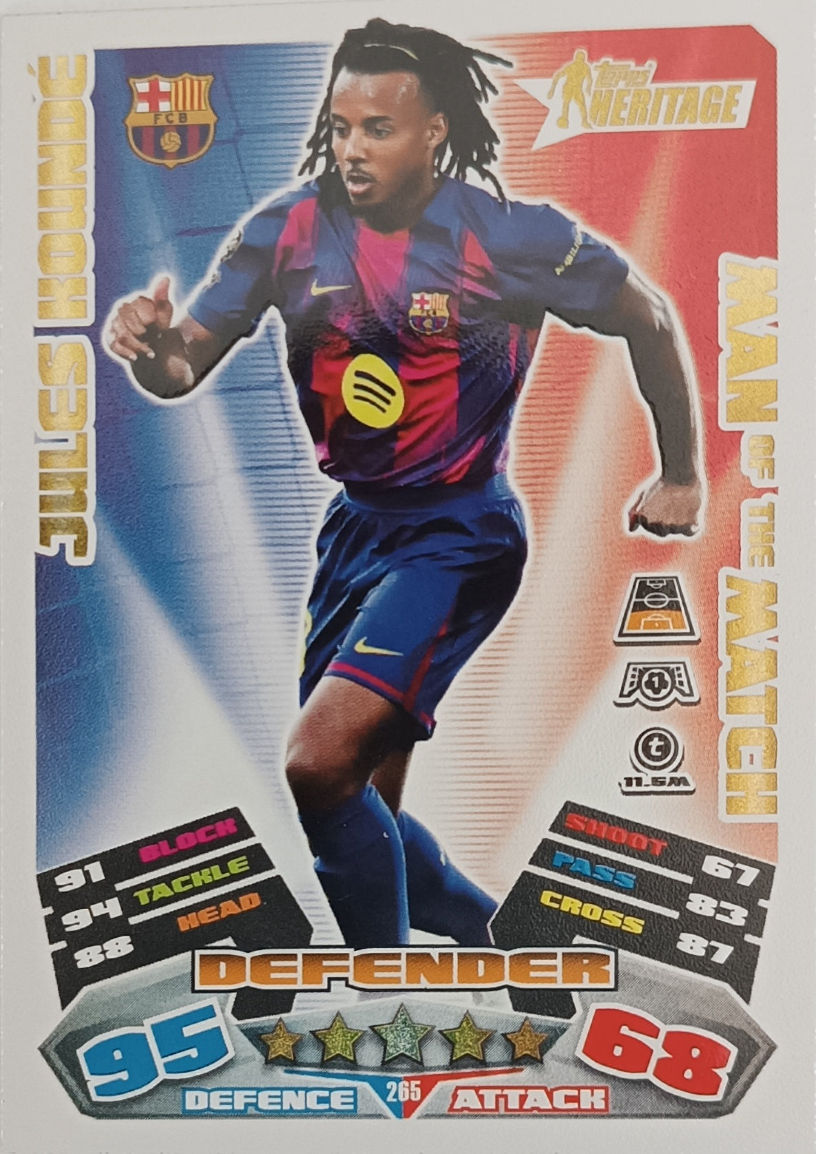Jules Koundé Man of the Match Heritage 2025-26 Topps Match Attax Extra