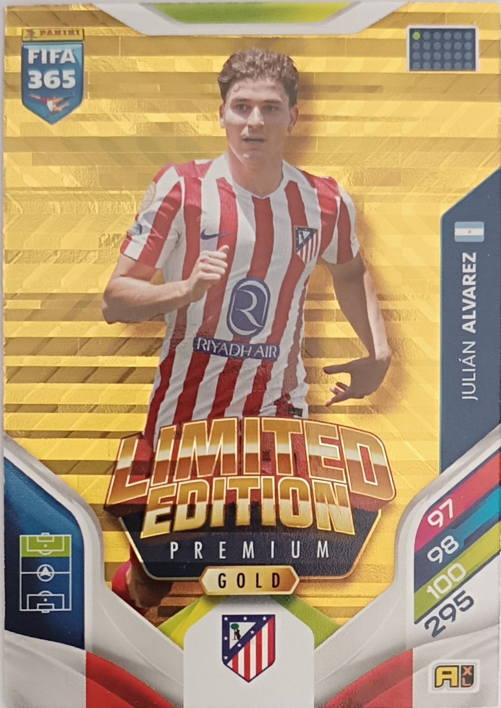 Julián Alvarez Limited Edition Premium Gold 2026 Panini FIFA 365 Adrenalyn XL