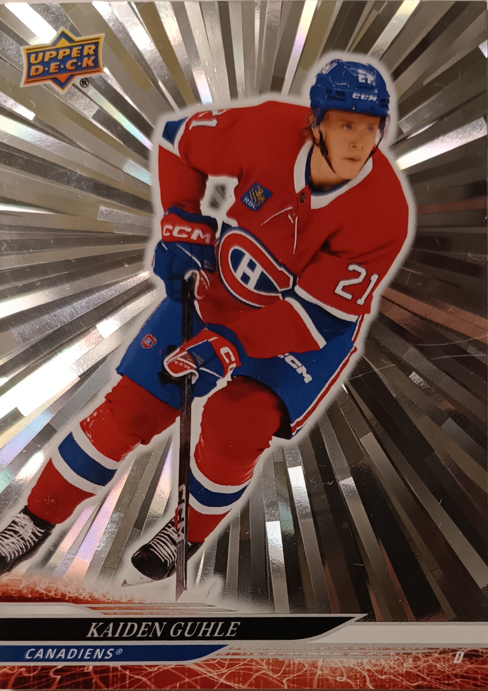 Insertní karta Kaiden Guhle 24-25  Series 2 Silver Outburst Upper Deck