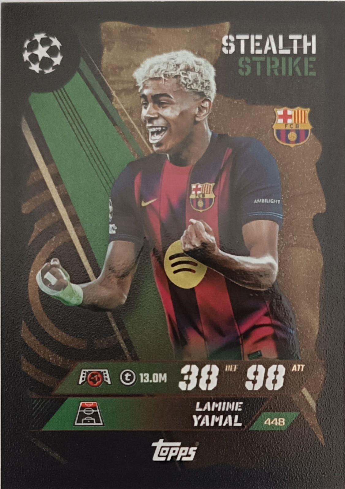 Lamine Yamal Stealth Strike 2025-26 Topps Match Attax