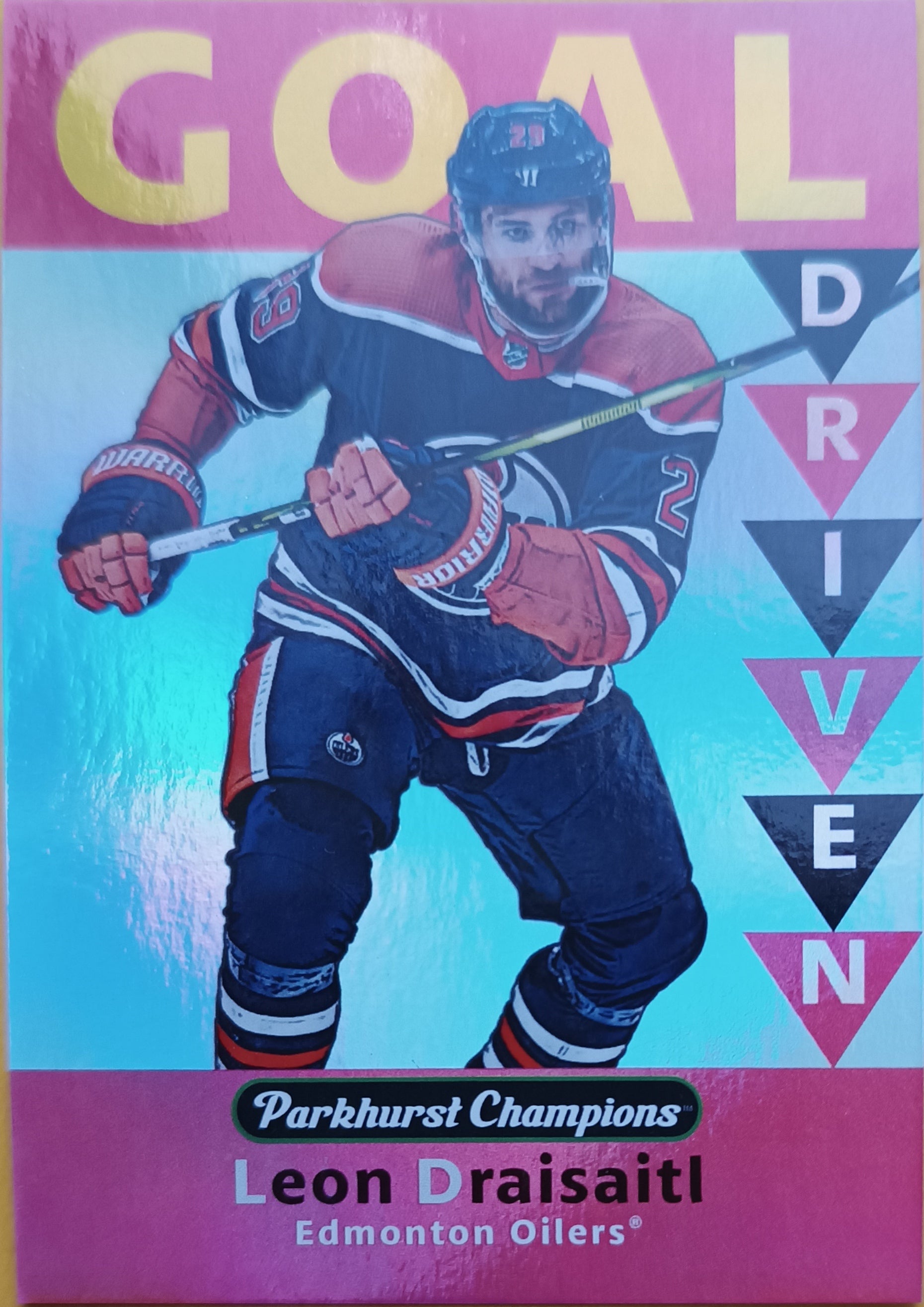 Insertní karta Leon Draisaitl 23-24 Parkhurst Champions Goal Driven Upper Deck