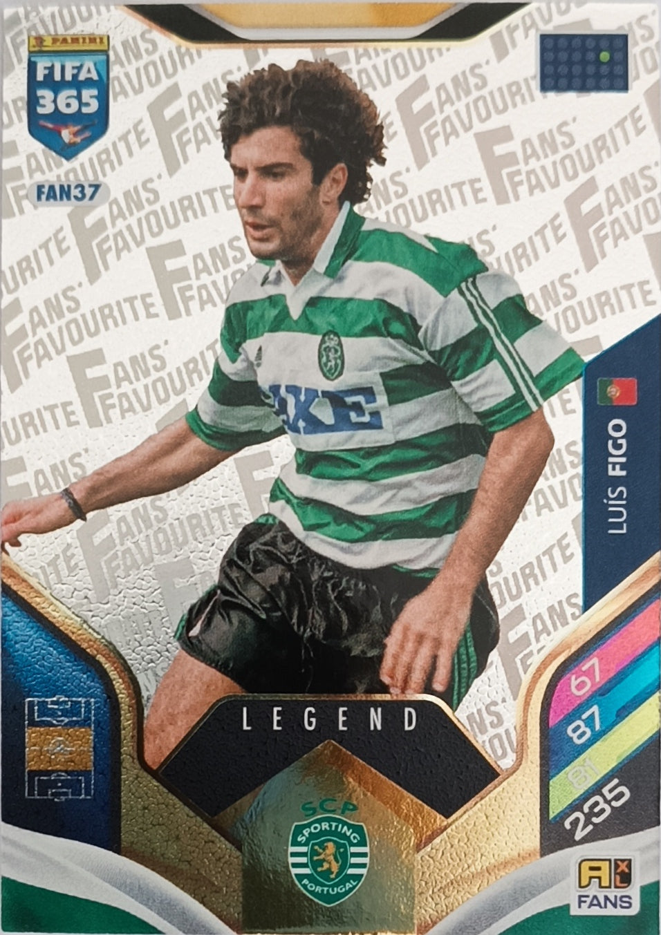 Luis Figo Fans´ Favourite Legend  2026 Panini FIFA 365 Adrenalyn XL Fans