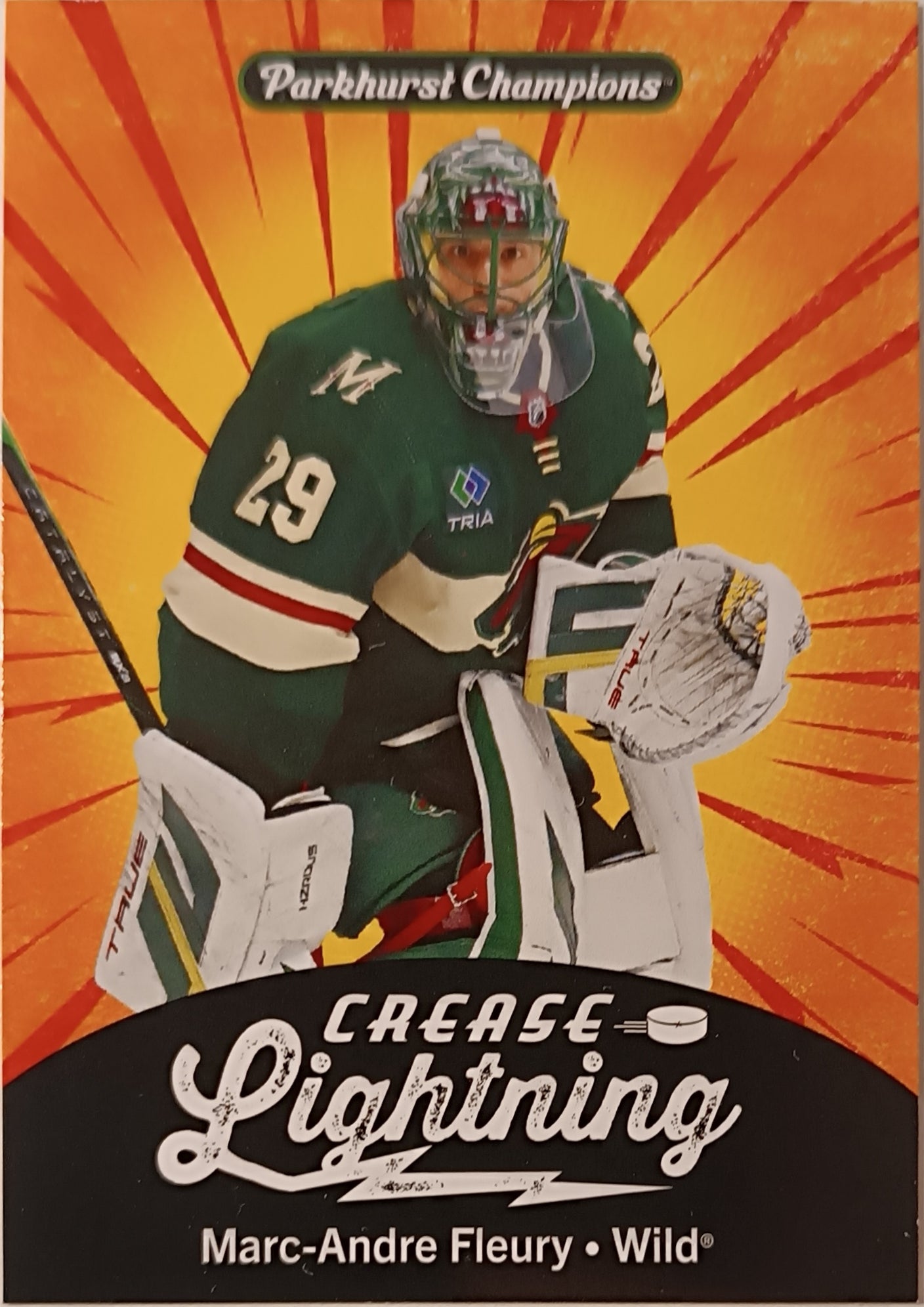 Insertní karta Marc-Andre Fleury 24-25 Parkhurst Champions Crease Lightning Upper Deck