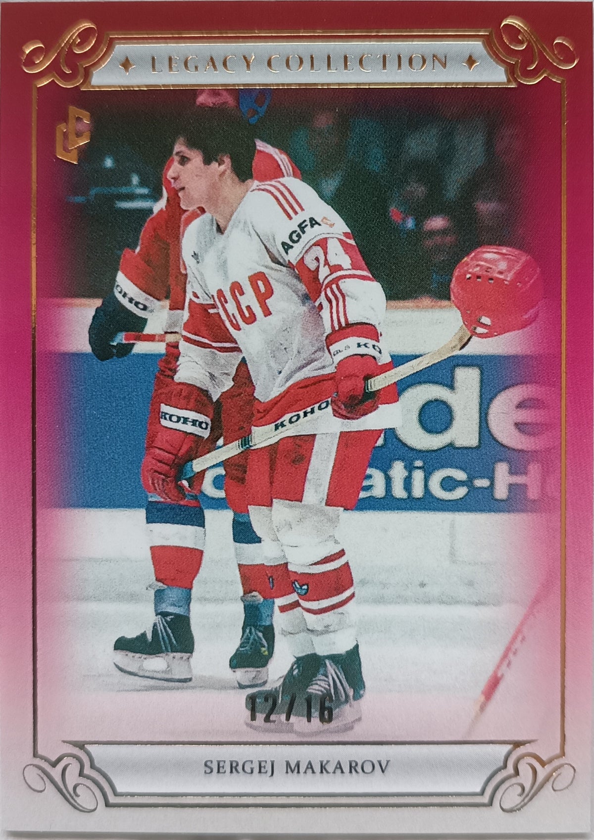 Limitovaná Paralelní karta Sergej Makarov 2025 Legacy Collection 1985 Red/16 Legendary Cards