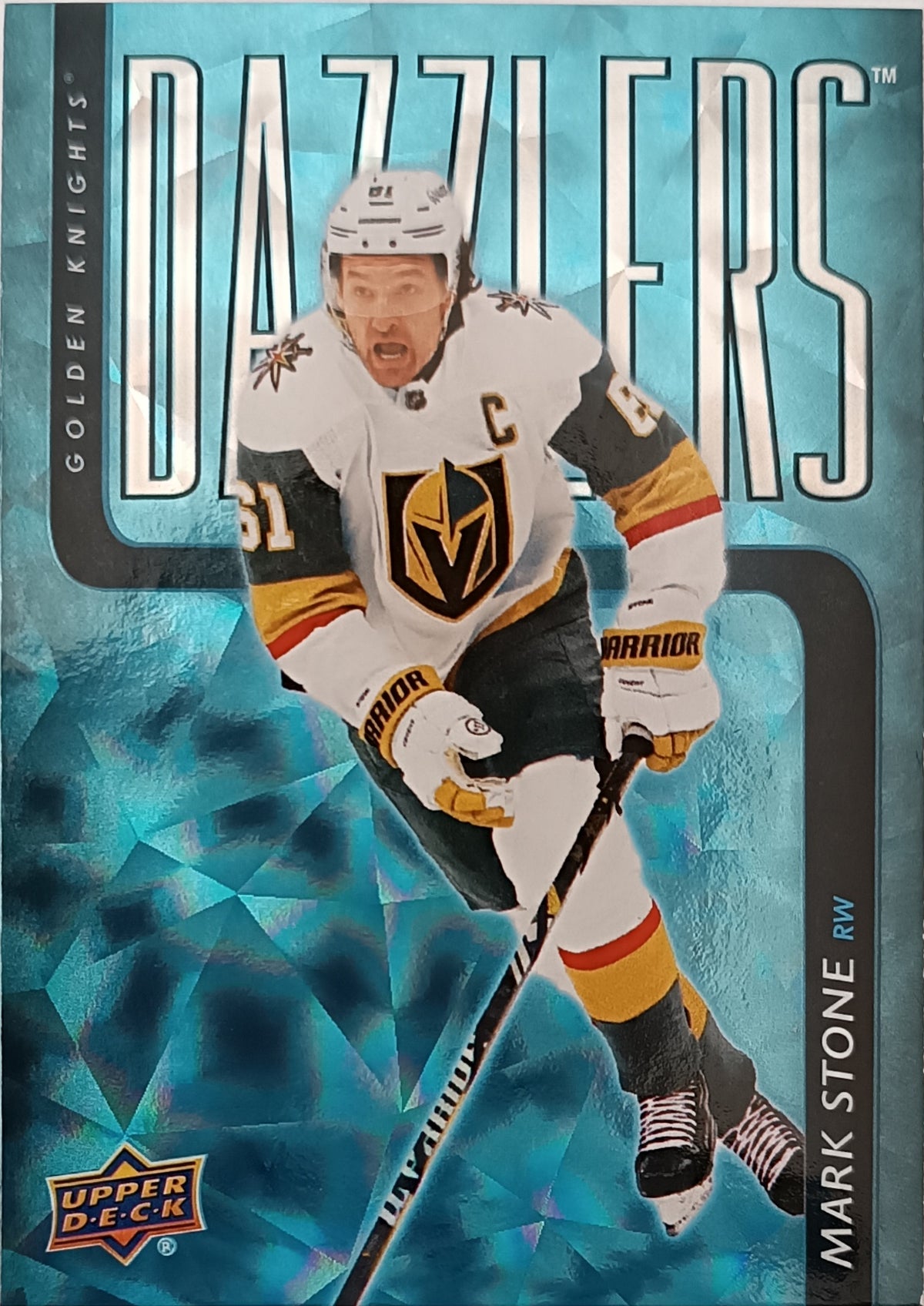Insertní karta Mark Stone 25-26 Series 2 Dazzlers Blue Upper Deck