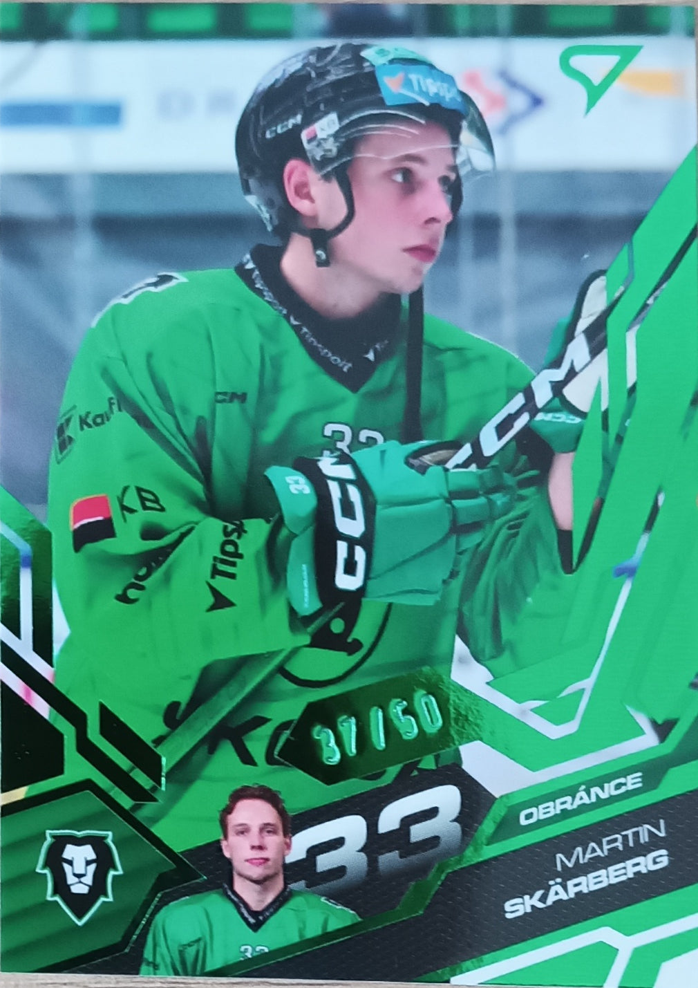 Limitovaná Paralelní karta Martin Skärberg 25-26 ELH Série 1 Emerald Green /50 SportZoo
