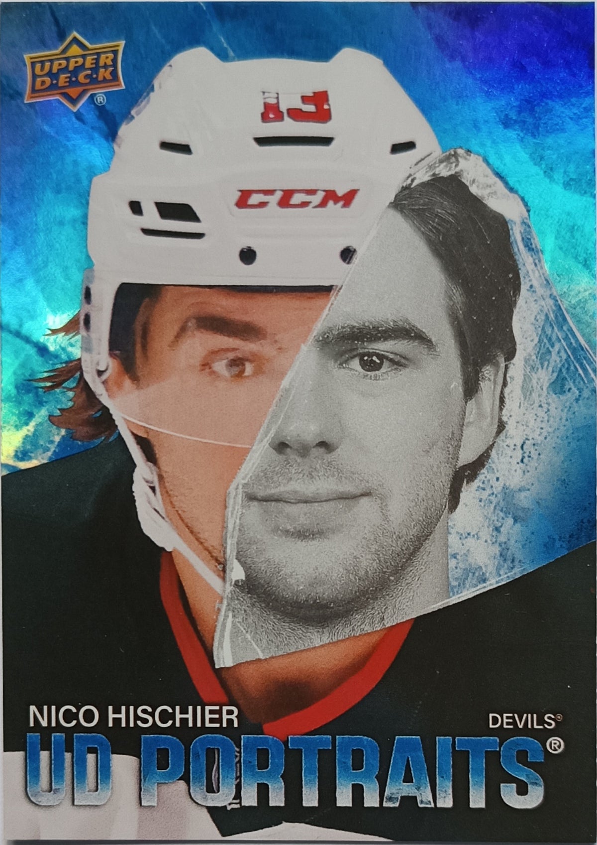 Insertní karta Nico Hischier 25-26 Series 2 UD Portraits Upper Deck