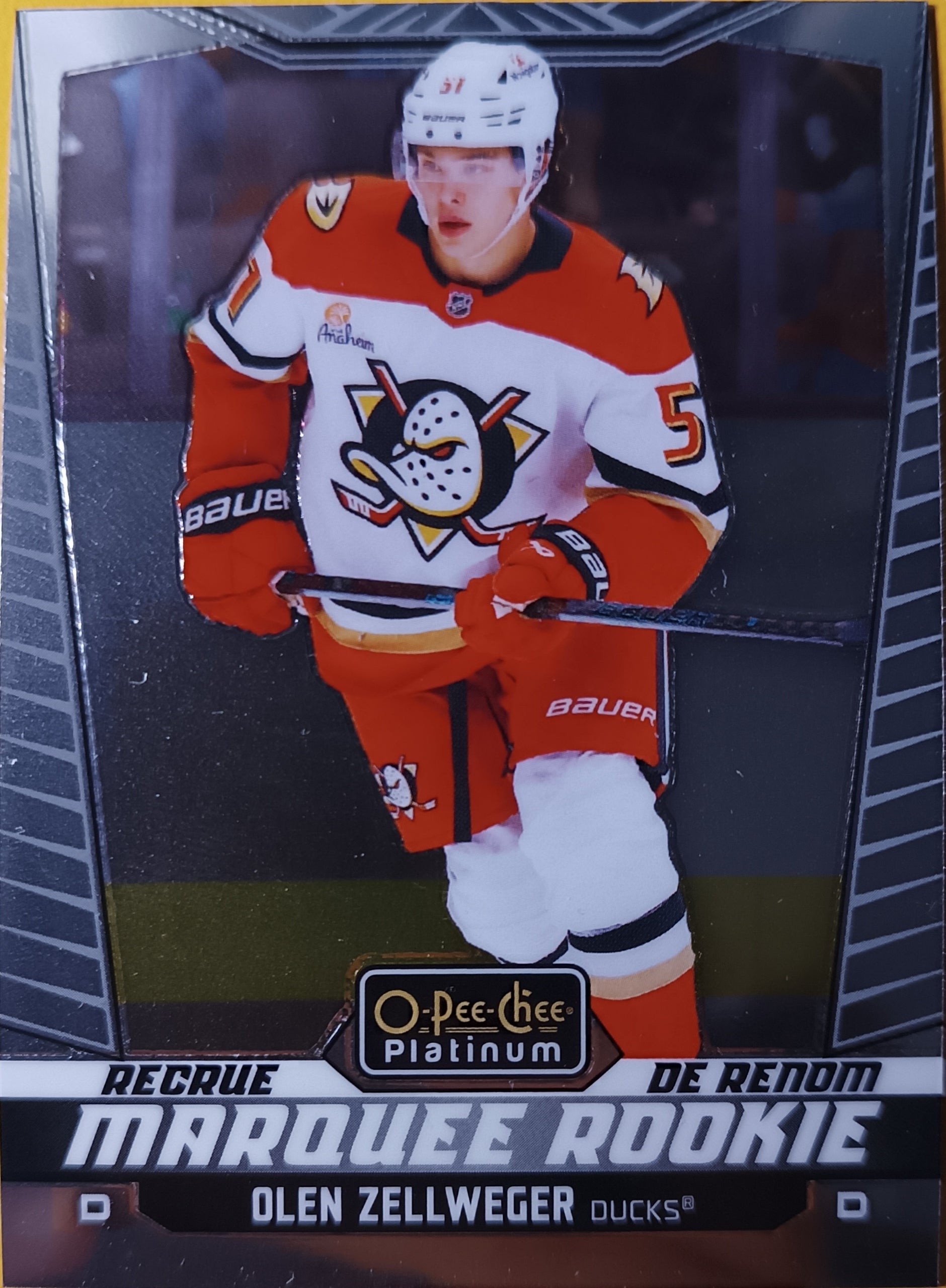 Rookie karta Olen Zellweger 24-25 O-Pee-Chee Platinum Marque Rookie Upper Deck