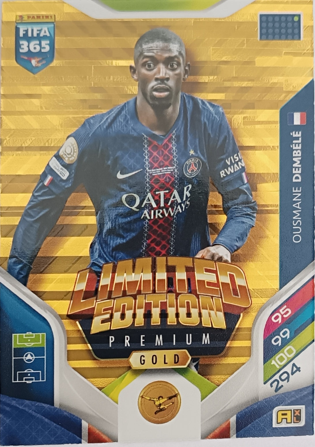 Ousmane Dembélé Limited Edition Premium Gold 2026 Panini FIFA 365 Adrenalyn XL