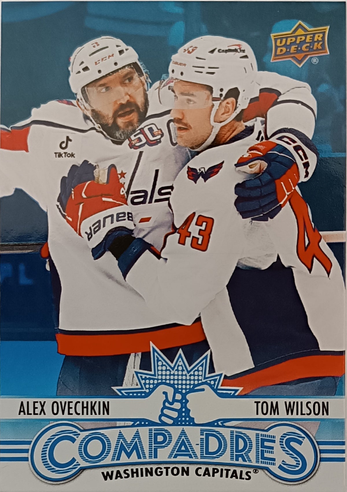 Insertní karta Alex Ovechkin, Tom Wilson 25-26 Series 1 Compadres Upper Deck