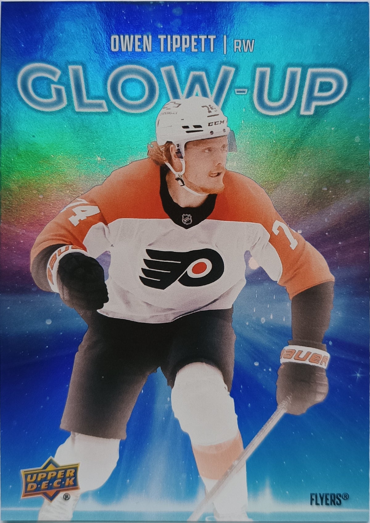 Insertní karta Owen Tippett 25-26 Series 2 Glow-up Upper Deck