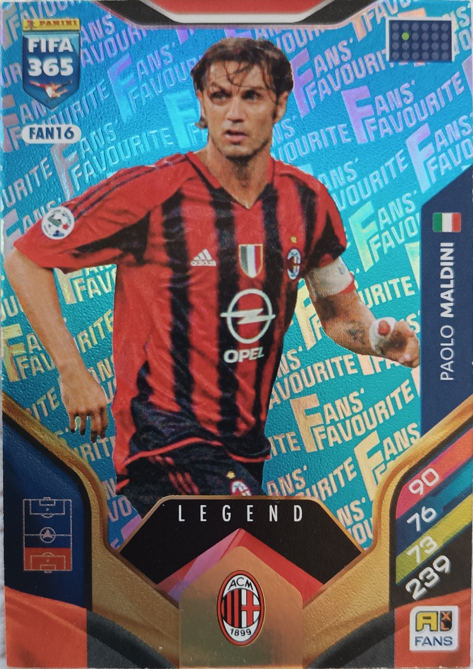 Fans´ Favourite Legend Blue Paolo Maldini 2026 Panini FIFA 365 Adrenalyn XL Fans