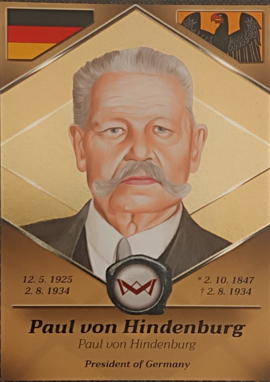 Paul von Hindenburg President of Germany World's Monarchs 2025 Série 1