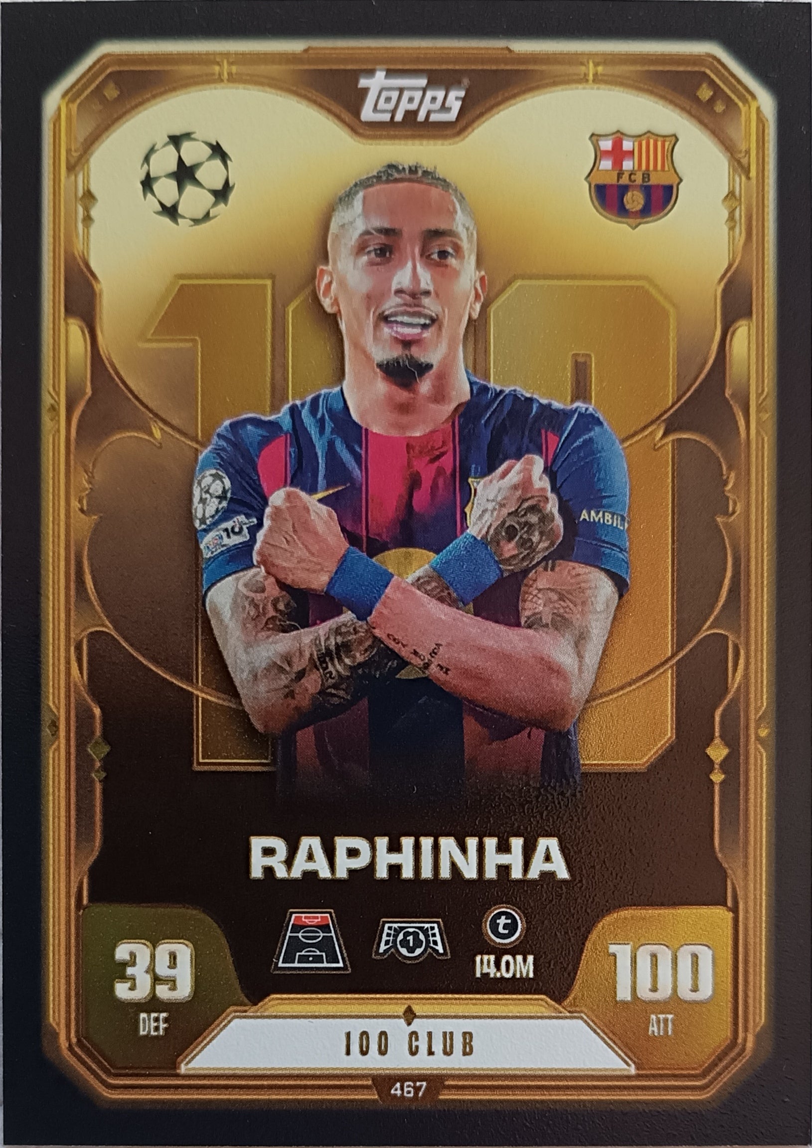 Golden Baller Raphinha 2025-26 Topps Match Attax