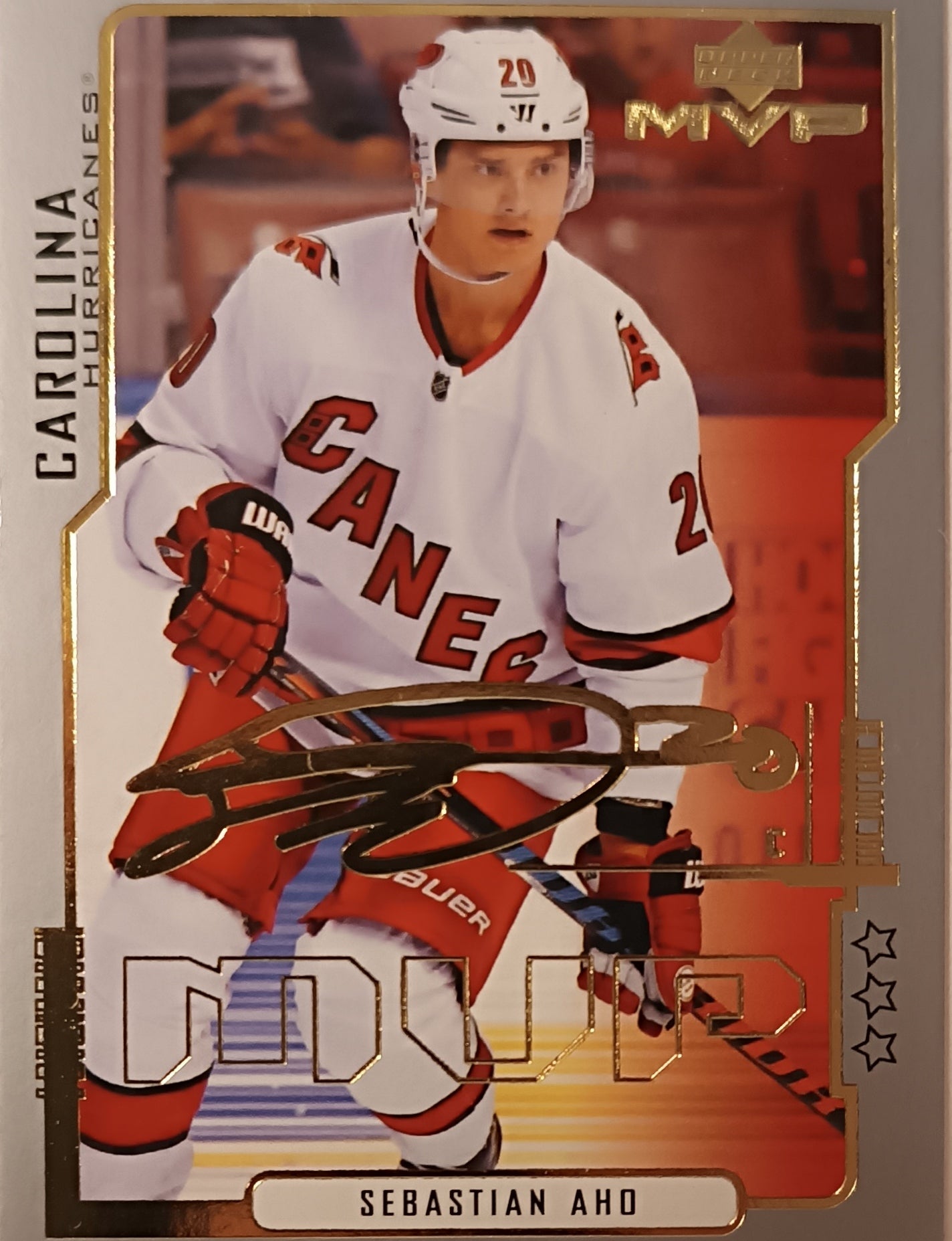 Insertní karta Sebastian Aho 21-22 MVP Upper Deck
