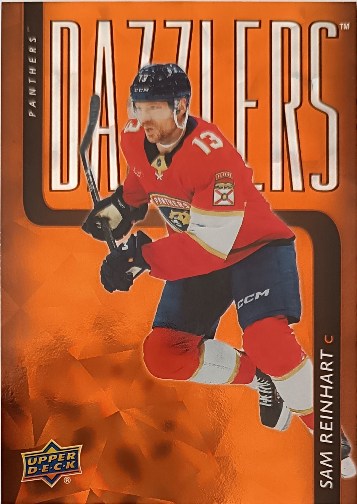 Insertní karta Sam Reinhart 25-26 Series 1 Dazzlers Orange Upper Deck
