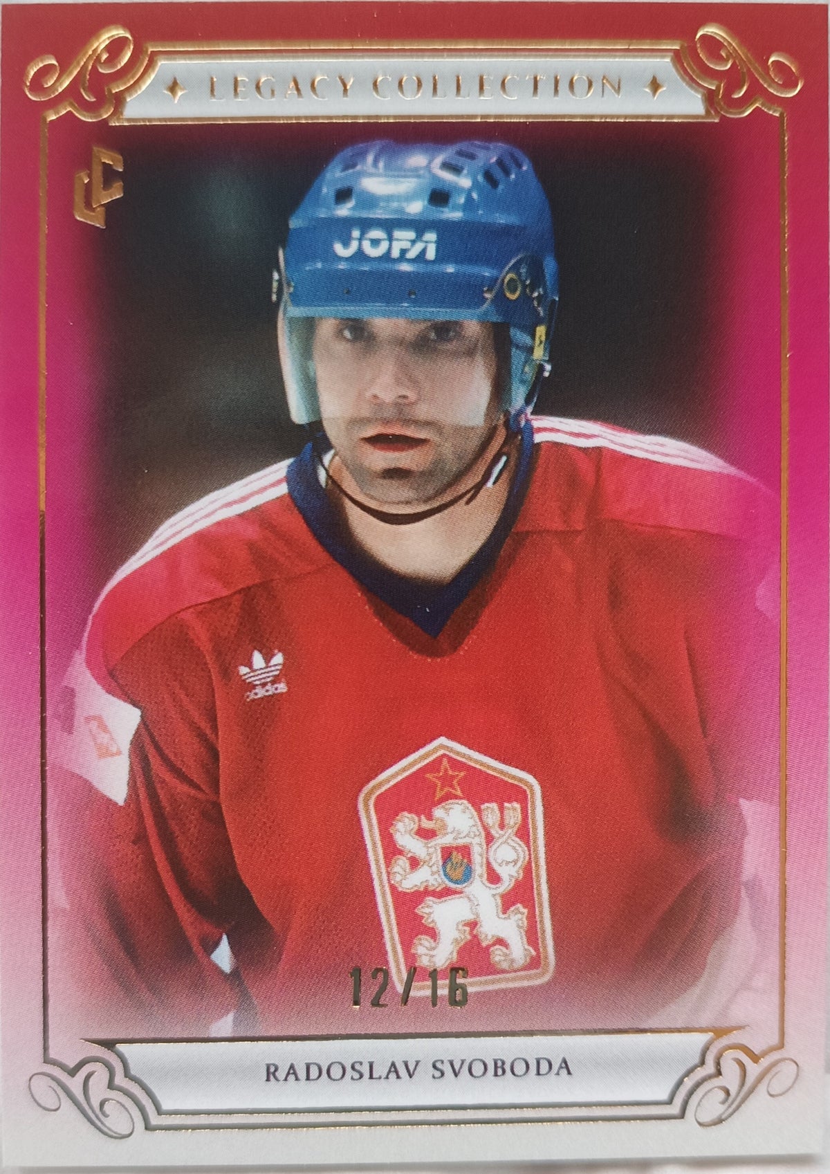 Limitovaná Paralelní karta Radoslav Svoboda 2025 Legacy Collection 1985 Red/16 Legendary Cards