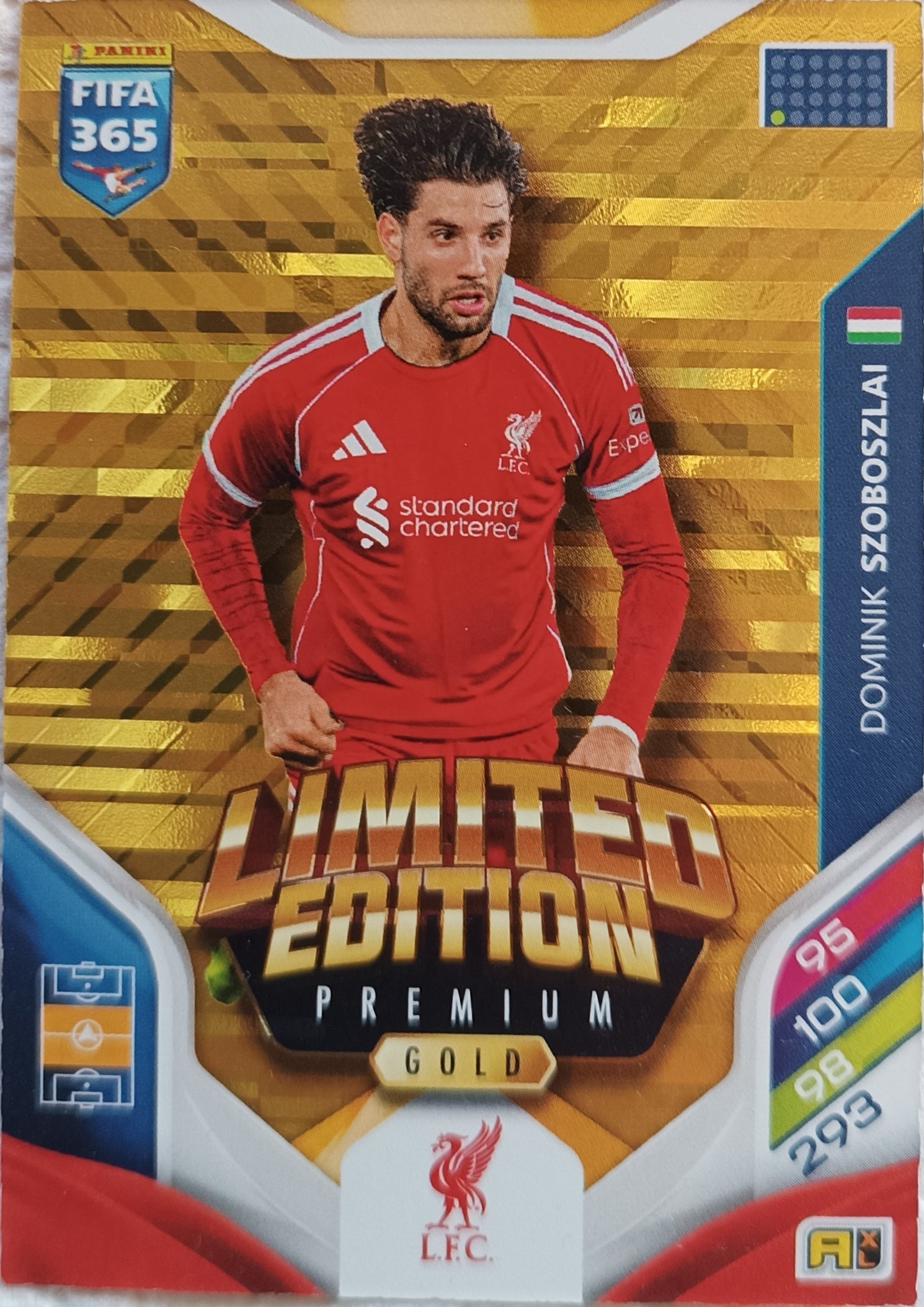 Limited Edition Premium Gold Dominik Szoboszlai 2026 Panini FIFA 365 Adrenalyn XL