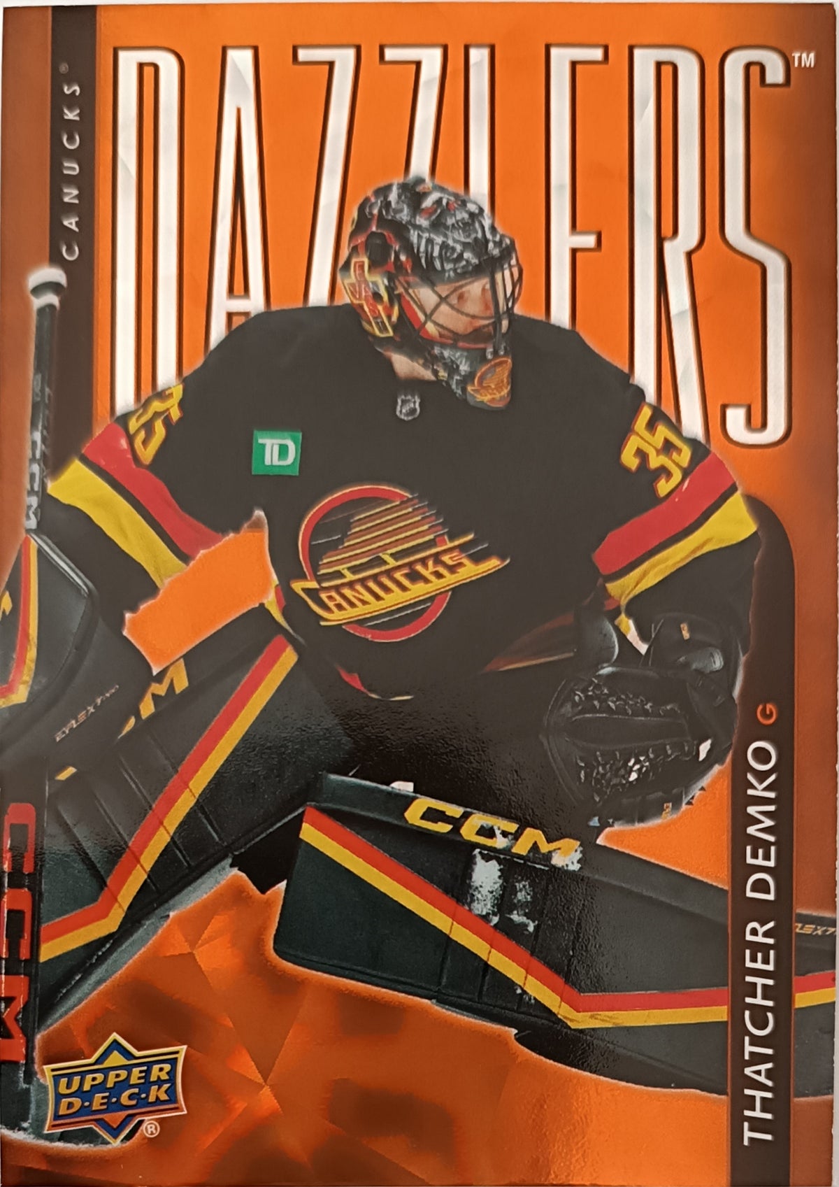 Insertní karta Thatcher Demko 25-26 Series 1 Dazzlers Orange Upper Deck