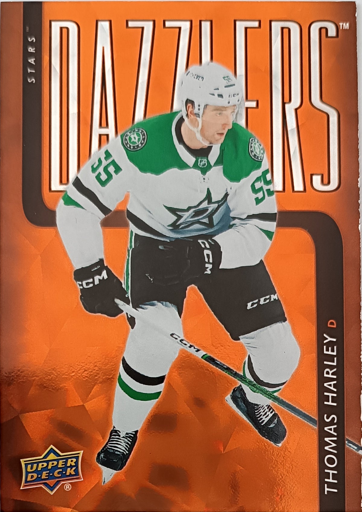 Insertní karta Thomas Harley 25-26 Series 1 Dazzlers Orange Upper Deck